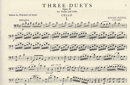 Pleyel, I.: Three Duets, Op.30 (Violin & Cello)