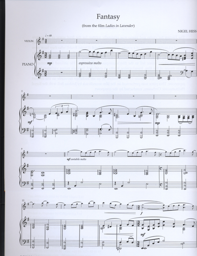 Hess, Nigel: Fantasy from Ladies in Lavender (violin & piano)