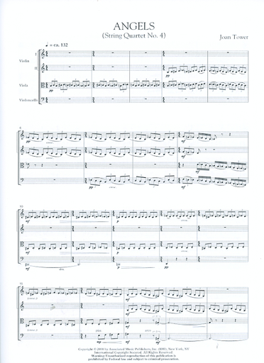 Tower, Joan: Angels (string quartet No. 4) score & parts