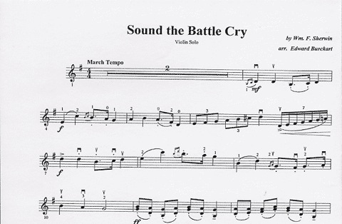 BurckartE.: Sound the Battle Cry (violin & piano)