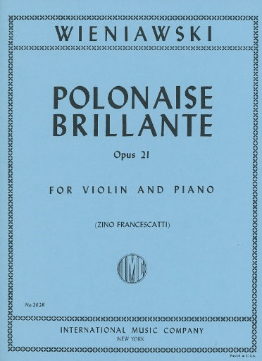 Wieniawski, Henri: Polonaise Brillante in A Op.21 No.2 (violin & piano)