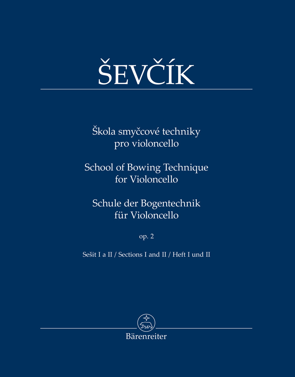 Sevcik: School of Bowing Technique for Violoncello, Op.2, Book 2, Section1 and 2 (cello) Barenreiter