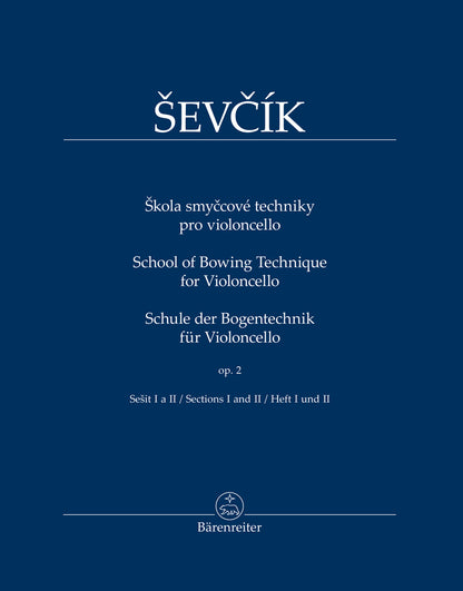 Sevcik: School of Bowing Technique for Violoncello, Op.2, Book 2, Section1 and 2 (cello) Barenreiter