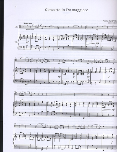 Porpora, Nicola: 3 Concerti facili-Easy Concertos (cello & piano) Editio Musica Budapest