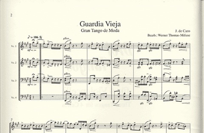 Thomas-Mifune, W. (arr.): 3 Tangos (4 cellos)