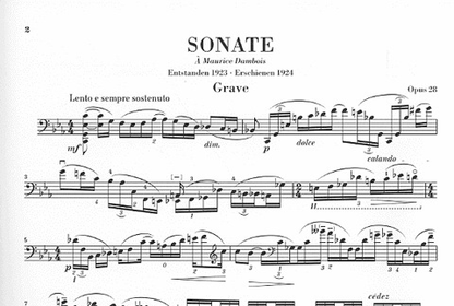Ysaye, E. (Bellisario, ed.): Sonata, Op.28, urtext (cello and piano)