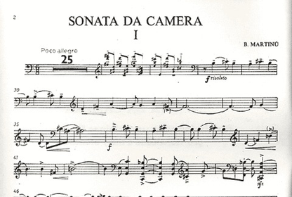 Martinu, Bohuslav: Sonata da Camera 1940 (cello & piano) Barenreiter