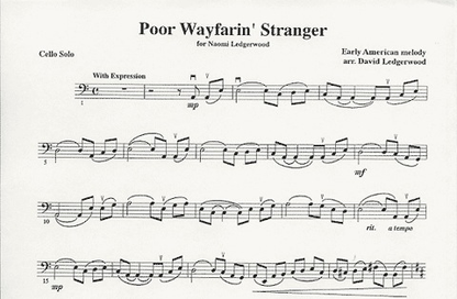 Ledgerwood, D.R.: Poor Wayfarin' Stranger (Cello & Piano)