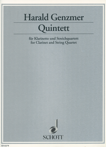 Genzmer, Harald: Quintett for clarinet and string quartet (score & parts)