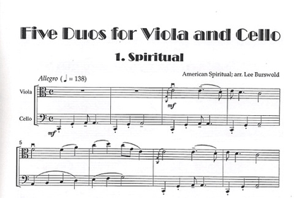 Burswold, Lee: Five Duos for Viola and Cello