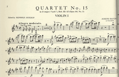 Haydn, F.J. (Jockisch): 30 Celebrated Quartets, Vol.2 (string quartet)