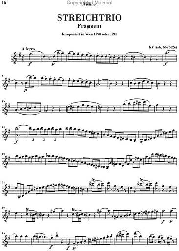 Mozart, W.A.: Divertimento in Eb, K563, urtext (violin, viola & cello)