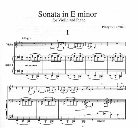 Turnbull, Percy: Sonata (violin & piano)