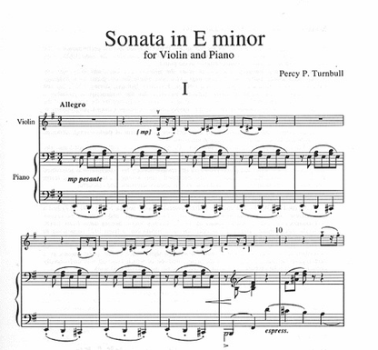 Turnbull, Percy: Sonata (violin & piano)