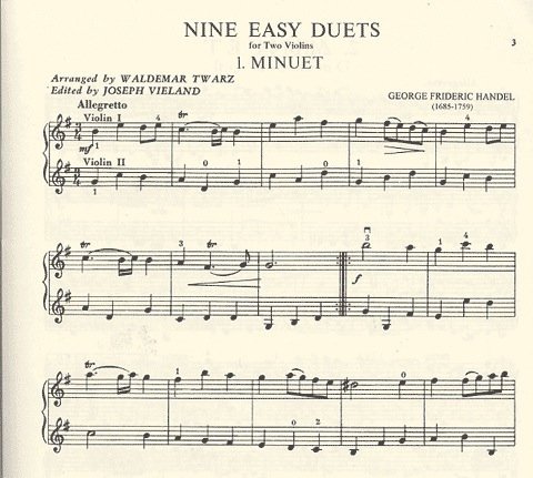 Handel: Easy Duets (2 violins) IMC