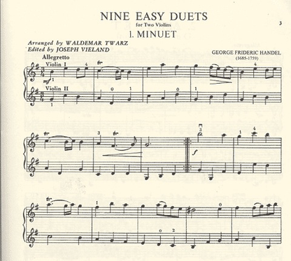 Handel: Easy Duets (2 violins) IMC