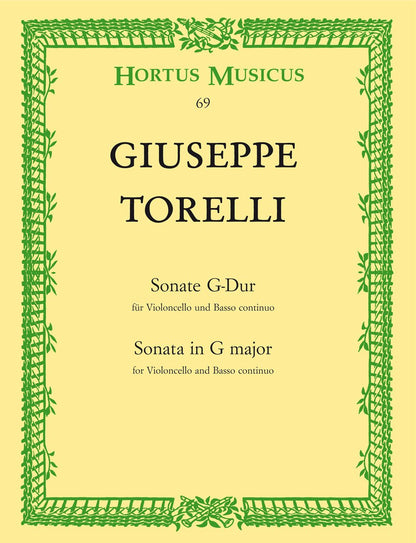Torelli, Giuseppe (Giegling): Sonata in G major (cello & piano) Barenreiter