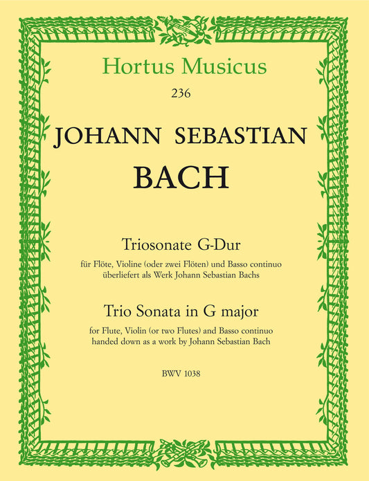 Bach, J.S.: Triosonate for flute, violin and Basso Continuo (keyboard & optional cello) Barenreiter
