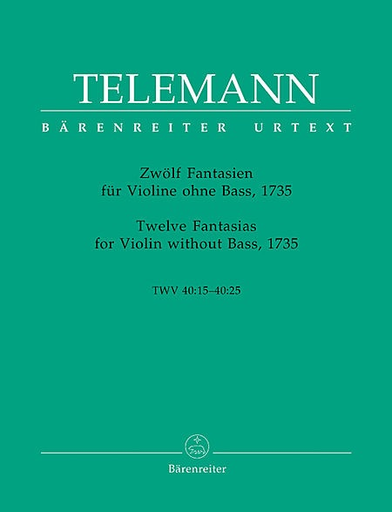 Telemann (Hausswald): 12 Fantasias for Violin without Bass, TWV40: 14-25 - URTEXT (violin) Barenreiter