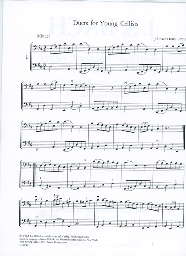 Bach, J.S. (Wolerts): 14 Easy Duets for Young Cellists;Anna Magdalena (2 cellos)