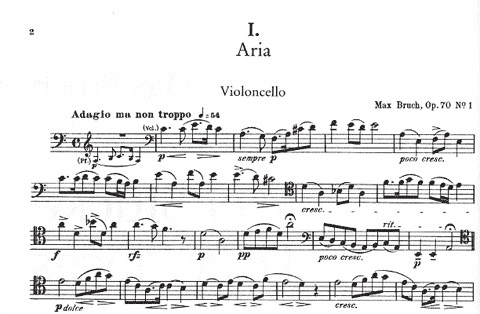 Bruch, M.: Four Pieces (Vier Stucke) (cello & piano)