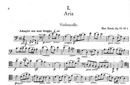 Bruch, M.: Four Pieces (Vier Stucke) (cello & piano)