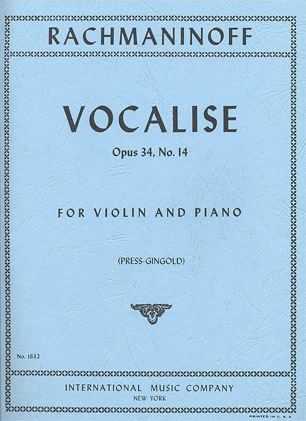 Rachmaninoff: Vocalise Op.34, No.14 (violin & piano) IMC