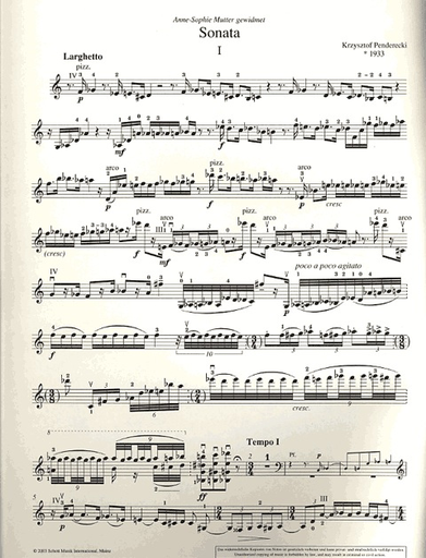 Penderecki, Krzysztof: Sonata #2 (violin & piano)