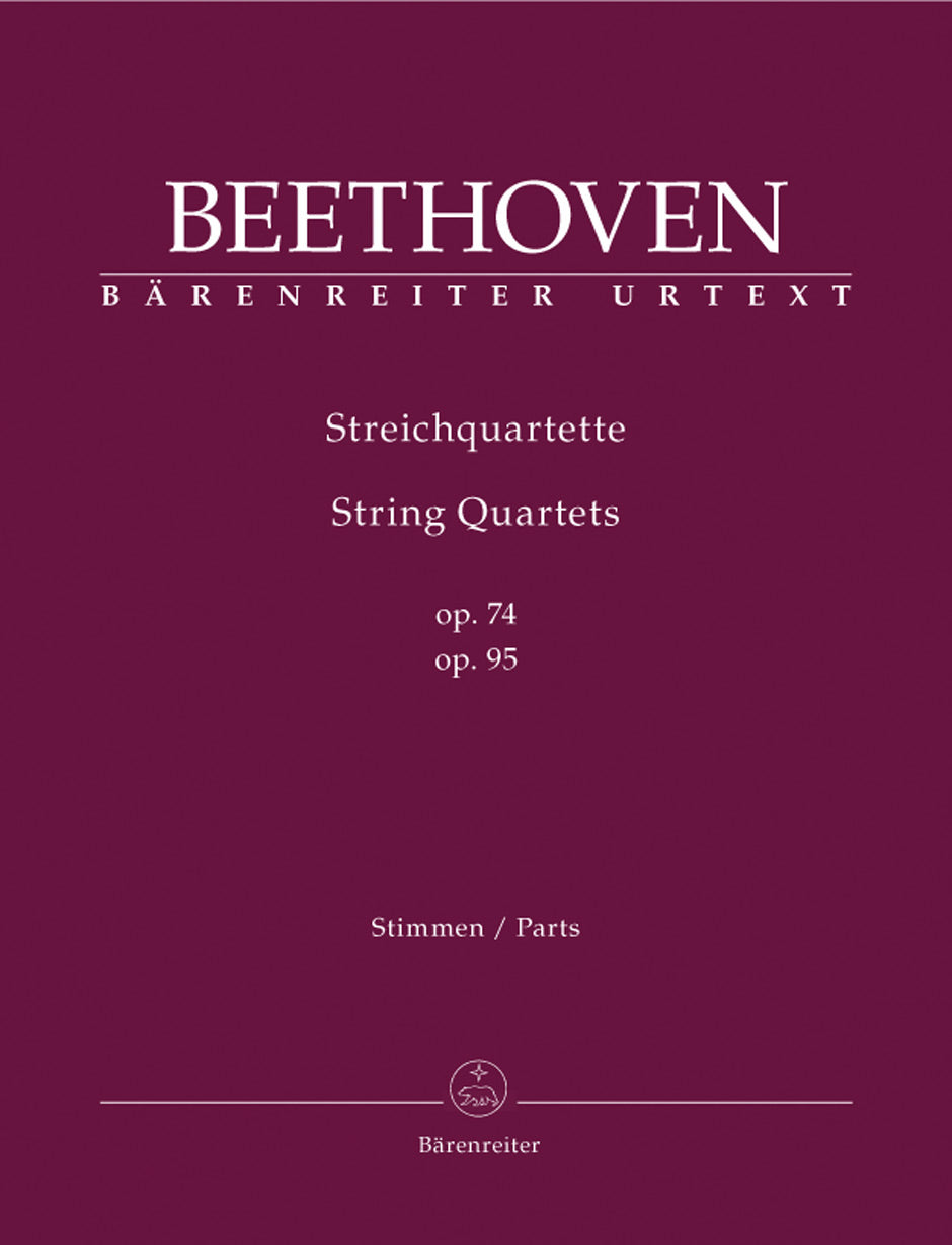 Beethoven (Del Mar): String Quartets, Op. 74 & 95 - URTEXT (string quartet) Barenreiter