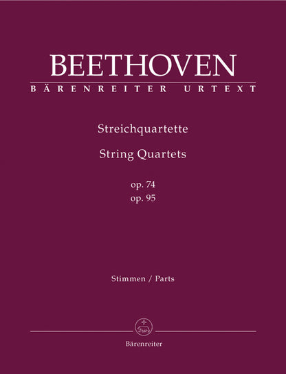 Beethoven (Del Mar): String Quartets, Op. 74 & 95 - URTEXT (string quartet) Barenreiter