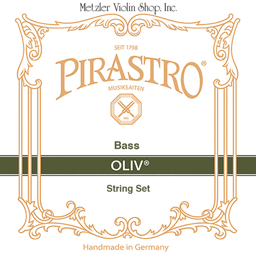 Pirastro OLIV bass string set, 3/4, gut/chrome steel, orchestra tuning