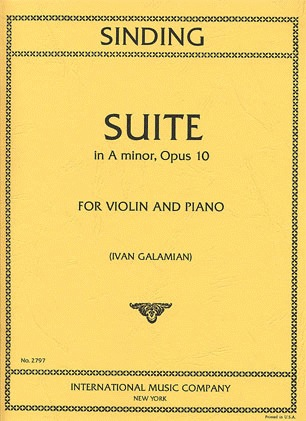 Sinding, Christian: Suite in a minor Op. 10 (violin & piano)