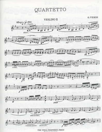 Verdi, Giuseppe: String Quartet in e minor (set of parts)