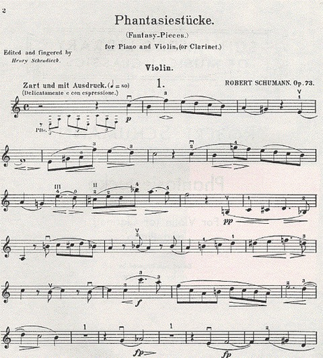 Schumann, Robert: Fantasy Pieces Op.73 (violin & piano)