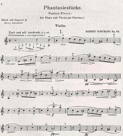 Schumann, Robert: Fantasy Pieces Op.73 (violin & piano)