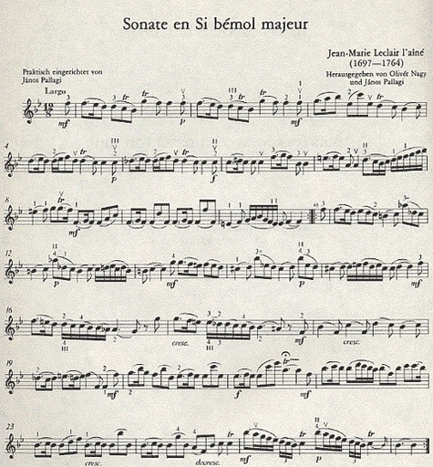 Leclair, Jean-Marie: 6 Sonatas for Violin and Bass Continuo, Vol.2 (violin, and piano)