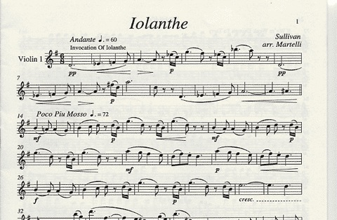 Sullivan (Martelli): Iolanthe (string quartet)