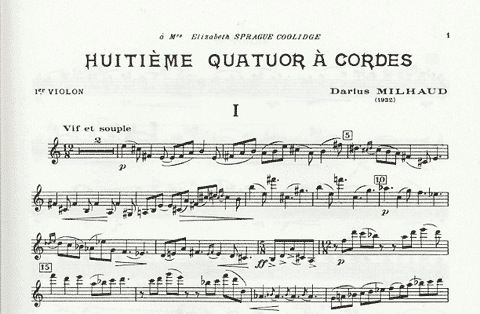 Milhaud, Darius: String Quartet No.8