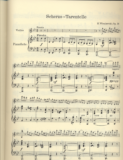 Wieniawski, Henri (Marteau): Scherzo-Tarantelle Op.16 (violin & piano)