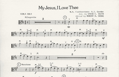 Smith, D.E.: My Jesus I Love Thee (Viola & Piano)