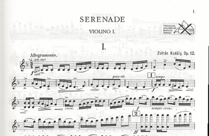 Kodaly, Z.: Serenade, Op.12 (2 violins and viola)