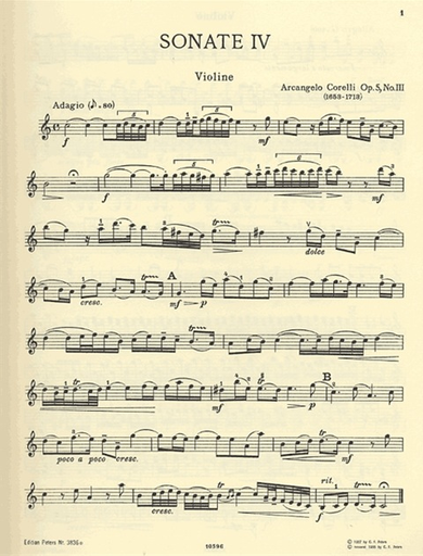 Corelli, Arcangelo: Violin Sonatas Vol. 2,  Op.5, #3, 5, 9 (violin & piano)