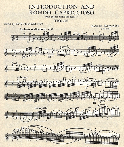 Saint-Saens (Francescatti ed): Introduction & Rondo Capriccioso (violin) IMC
