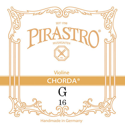 Pirastro CHORDA violin G string, gut/silver plated, medium, 16