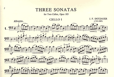 Dotzauer, Friedrich (Alwin Schroeder): Three Sonatas op.103 (2 cellos) IMC