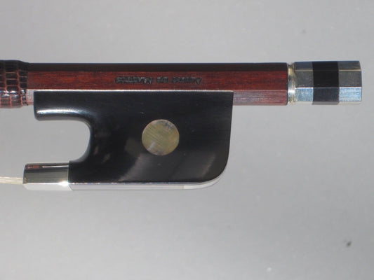 ALYSIO De MATTOS cello bow, Pernambuco / Horn / Silver, (round heel), Rio / Paris, BRAZIL, 82.6g
