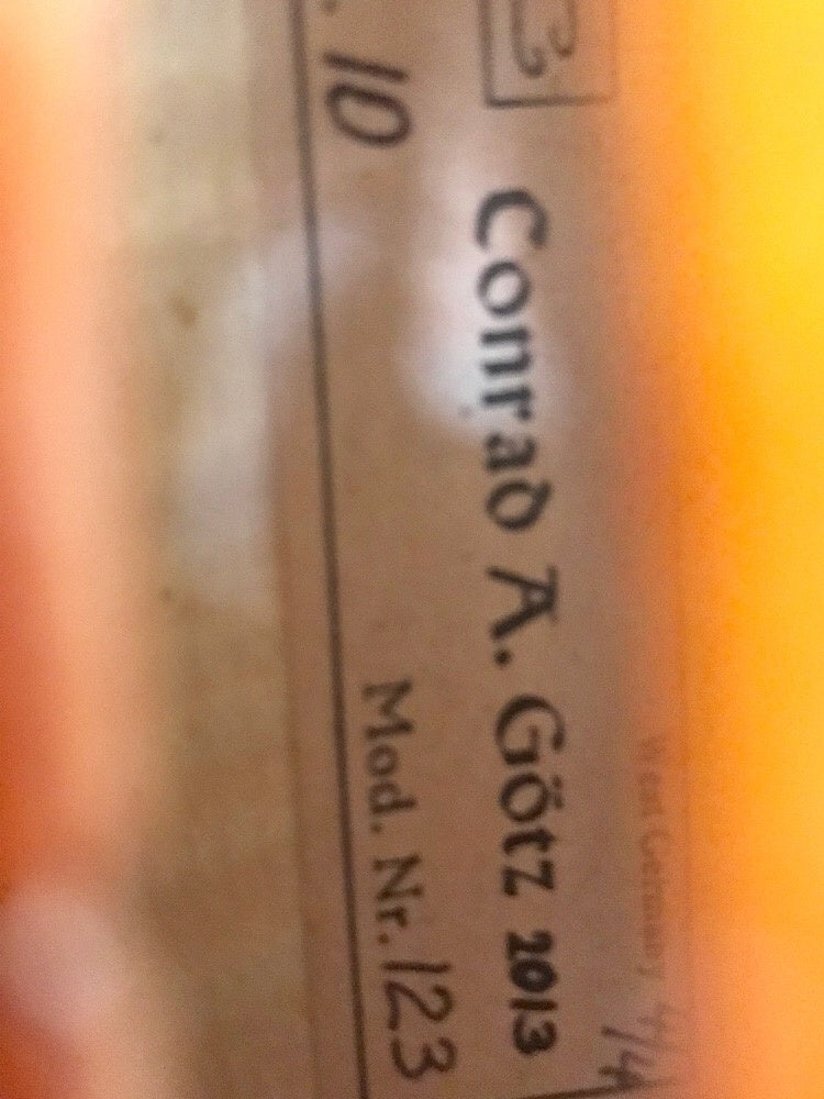 Conrad A. Götz 4/4 violin 2013, Model 123 serial #10, GERMANY