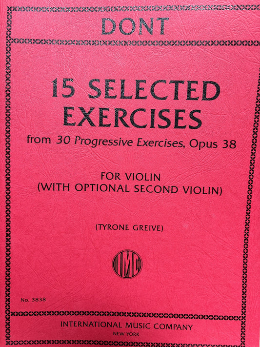 Dont (Grieve): 15 Selected Exercises. op 38 (violin) IMC | Metzler Violins