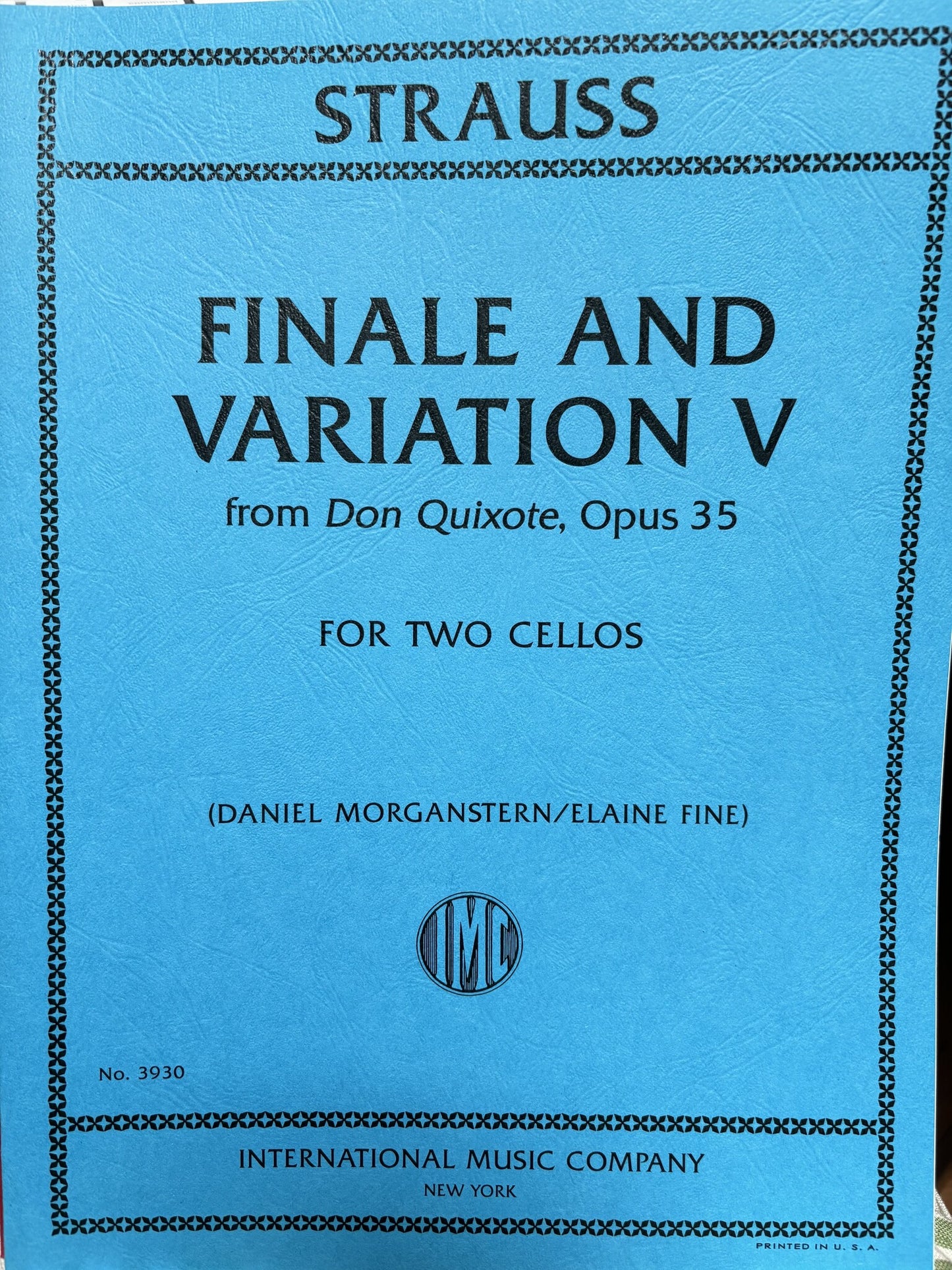 Strauss (Morganstern/Fine): Finale and Variation V from Don Quixote, Opus 35 (two cellos) IMC | Metzler Violins