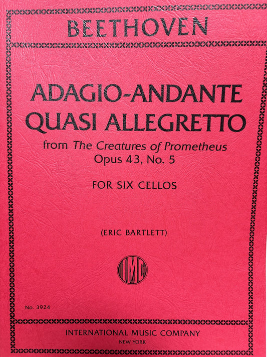 Beethoven (Bartlett): Adagio-Andante quasi allegretto from The Creatures of Prometheus, Op. 43, No. 5 (six cellos) IMC | Metzler Violins